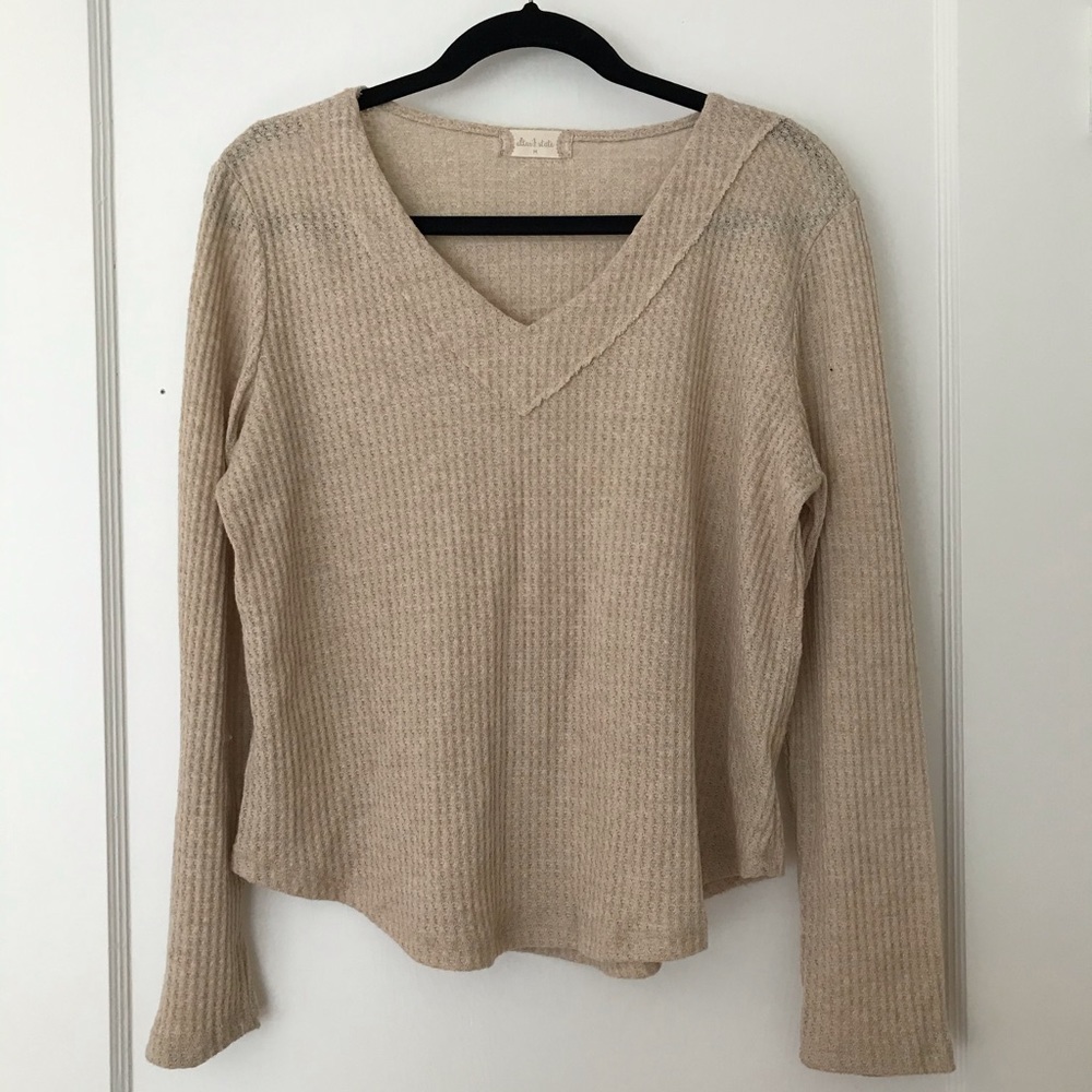 Altar’d State long sleeve waffle shirt